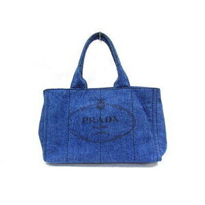 Prada Canapa Denim Tote BagAvio Blue